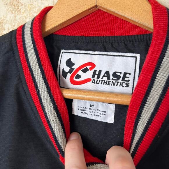 Vintage 00s Black Nylon Dale Earnhardt NASCAR Windbreaker Pullover Size M - Picture 3 of 8